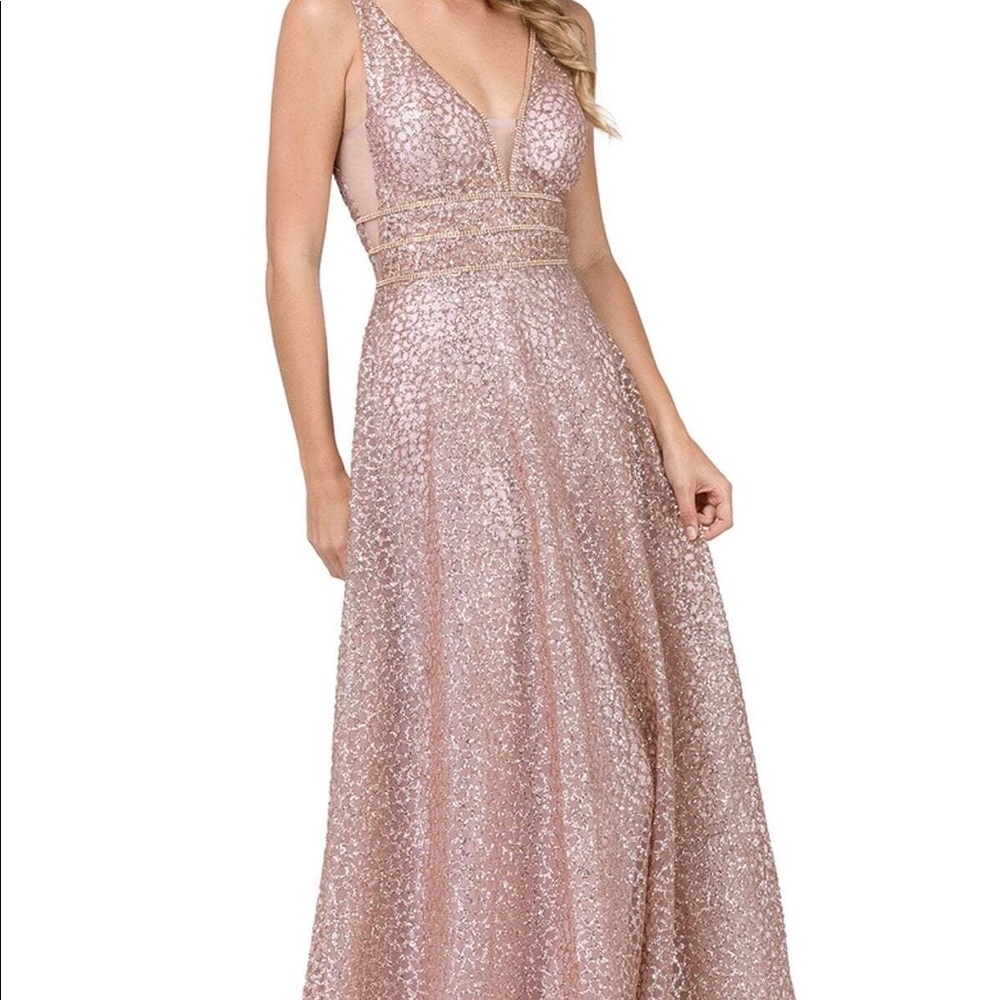 Rose Gold Prom Dress
